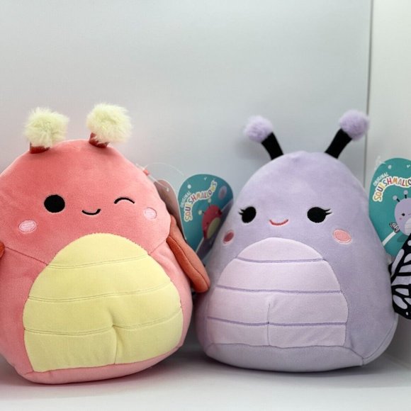 Squishmallows Garden Shane The Red Grasshopper Bibiana the Butterfly 2pcs NWT